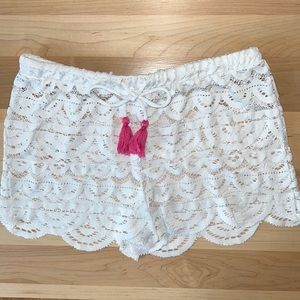 Miken Swim Cover Up Lace Shorts- MD